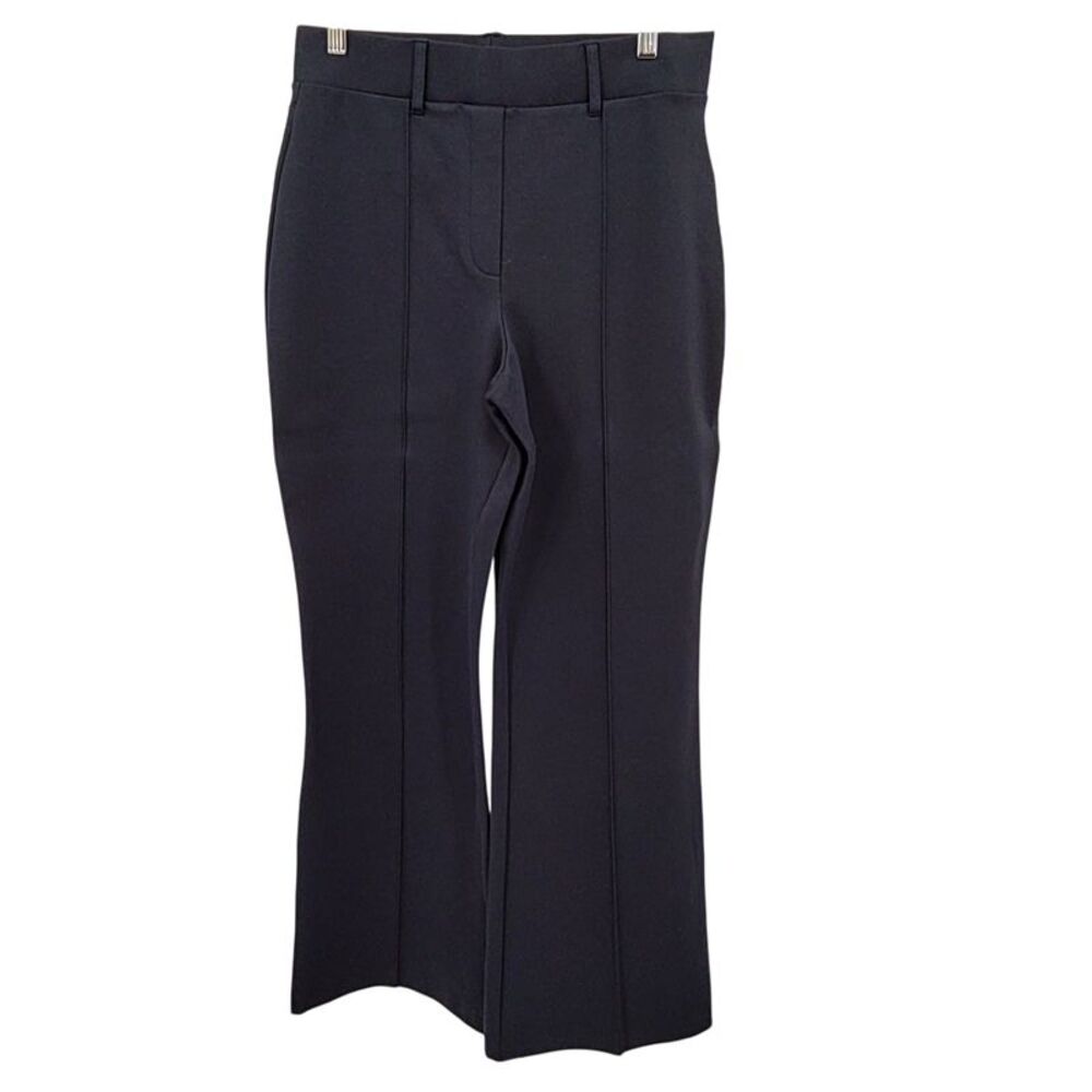 Quince Ultra-Stretch Ponte Flare Leg Pants Navy M